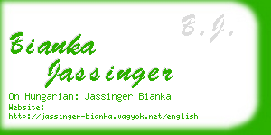 bianka jassinger business card